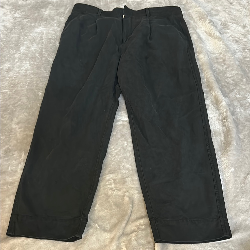 Everlane tencel way high taper pant in black